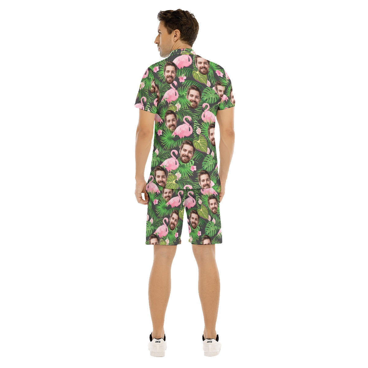 Flamingo Custom Hawaiian Shirt And Shorts Set For Men