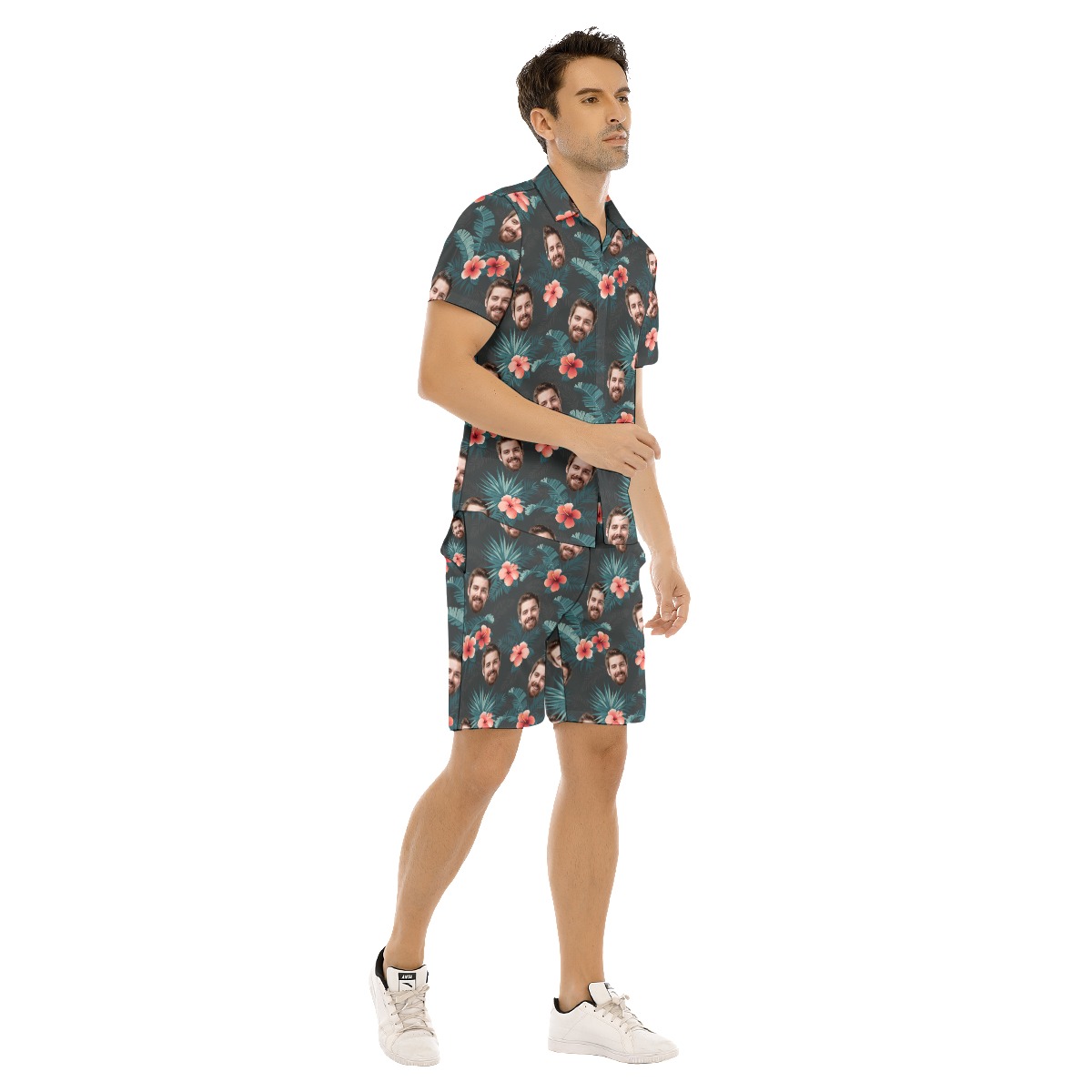 Custom Face Tropical Shirt And Shorts For Men