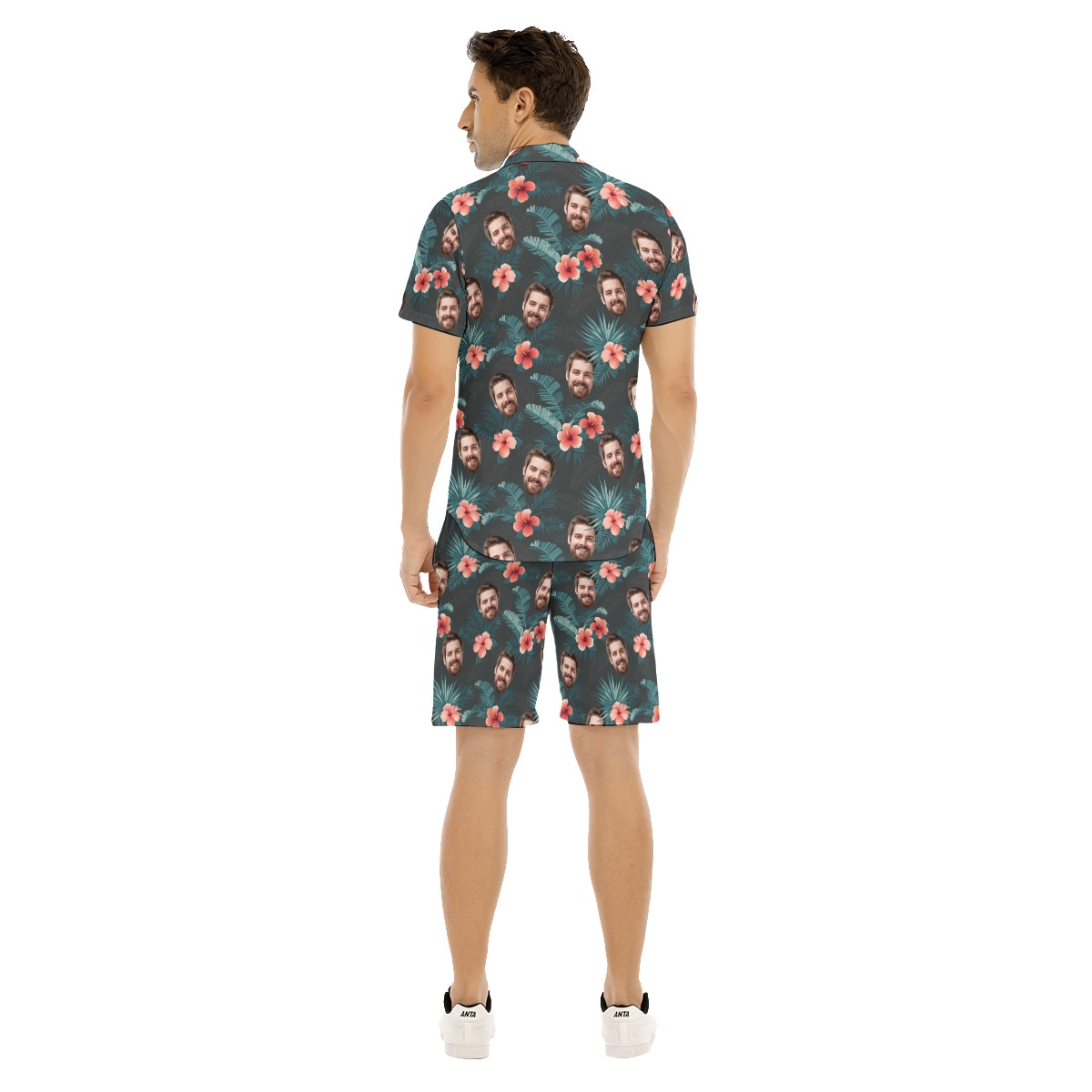 Custom Face Tropical Shirt And Shorts For Men