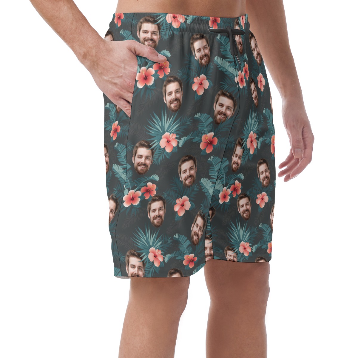 Custom Face Tropical Board Shorts For Men