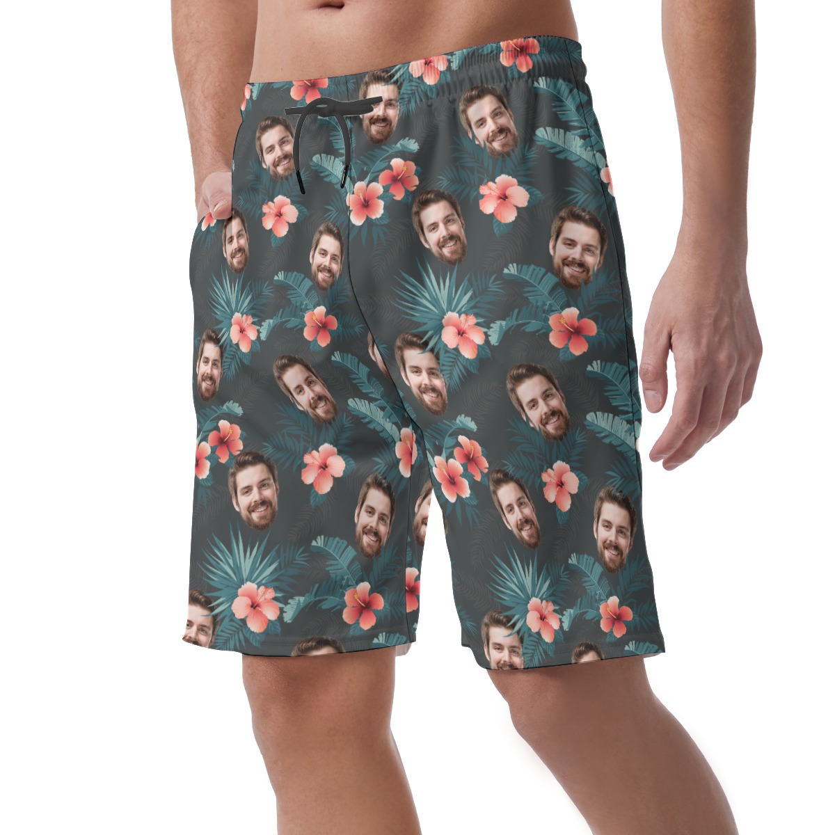 Custom Face Tropical Board Shorts For Men