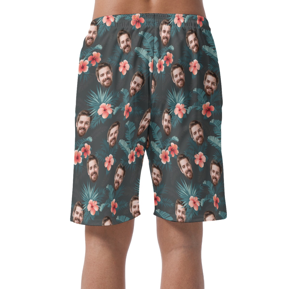 Custom Face Tropical Board Shorts For Men
