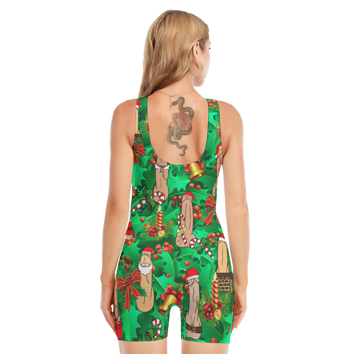 Christmas Penis Sleeveless One Piece Swimsuit For Women