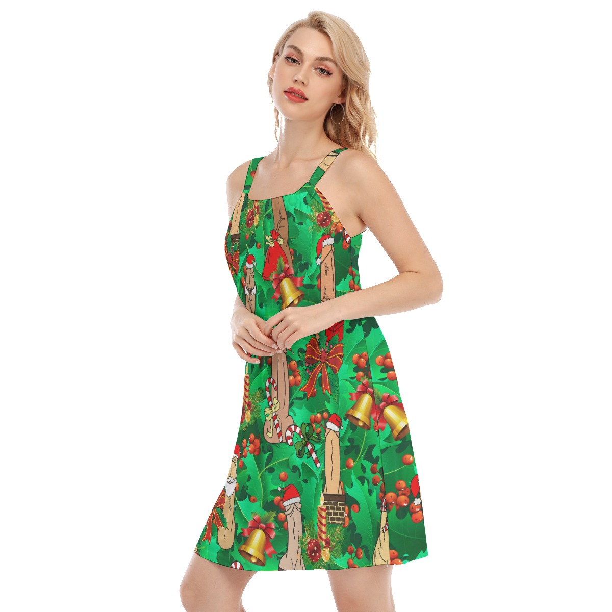 Penis Christmas Hawaiian Cami Dress For Women