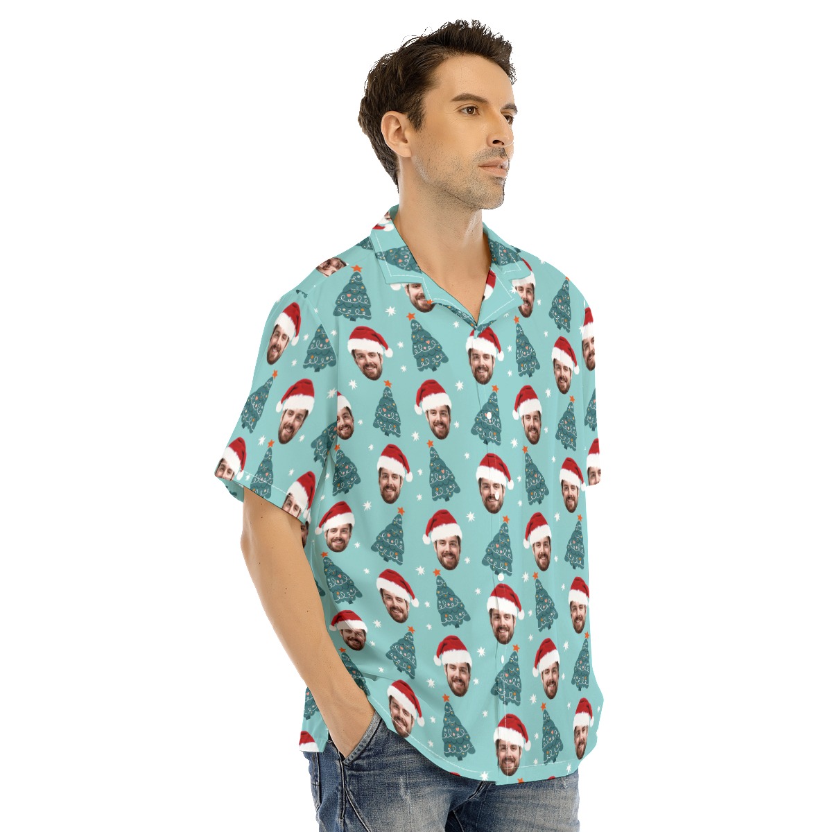 Custom Face Christmas Hawaiian Shirt