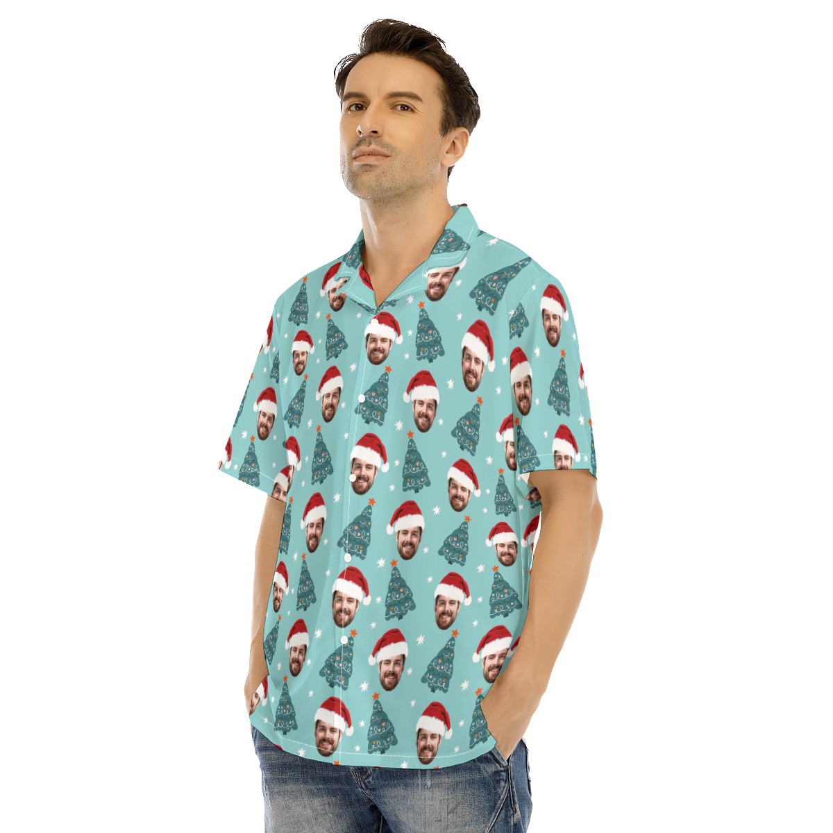 Custom Face Christmas Hawaiian Shirt