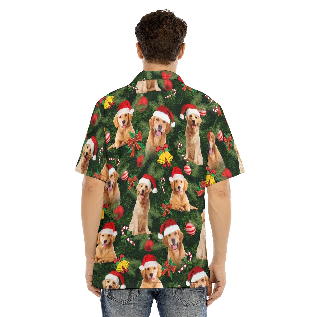 Golden Retriever Christmas Hawaiian Shirt