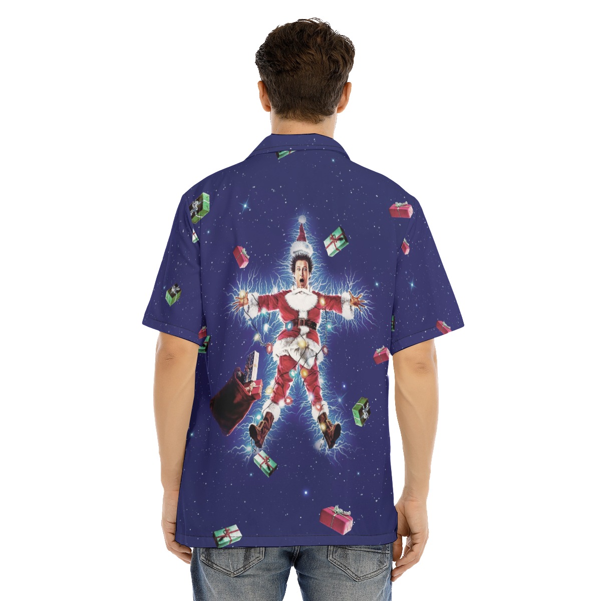 Clark Griswold National Lampoon’s Christmas Vacation Button Up Hawaiian Shirt