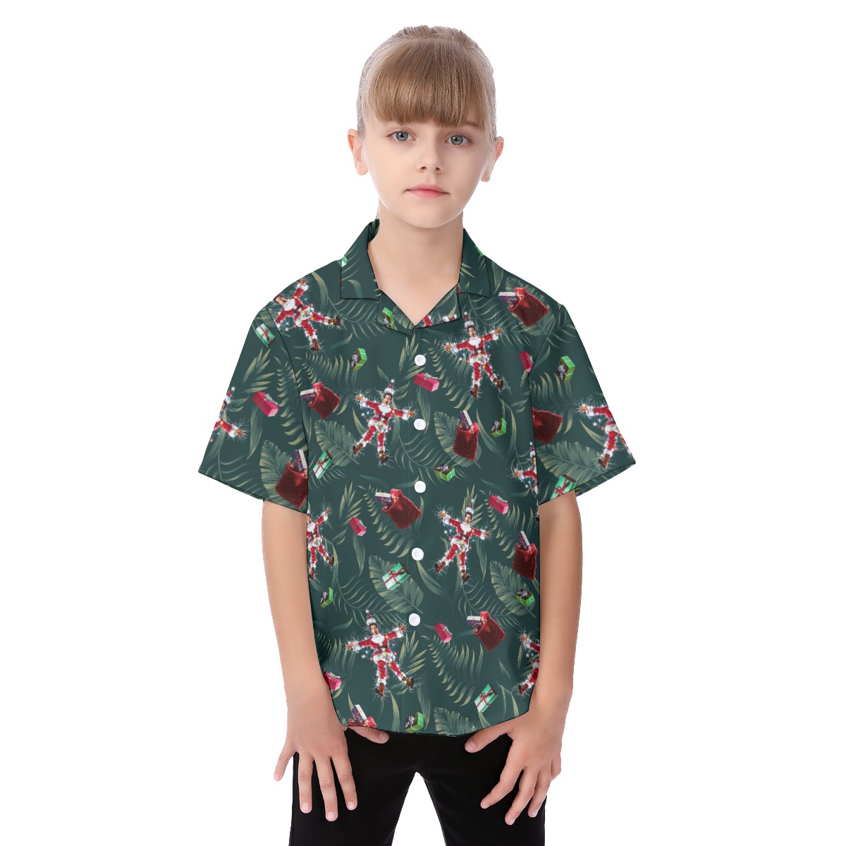 National Lampoon's Christmas Vacation Tropical Button Shirt For Kids - variant image 1