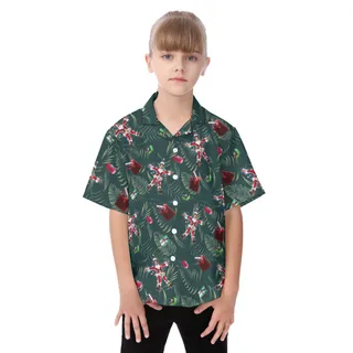 National Lampoon's Christmas Vacation Tropical Button Shirt For Kids