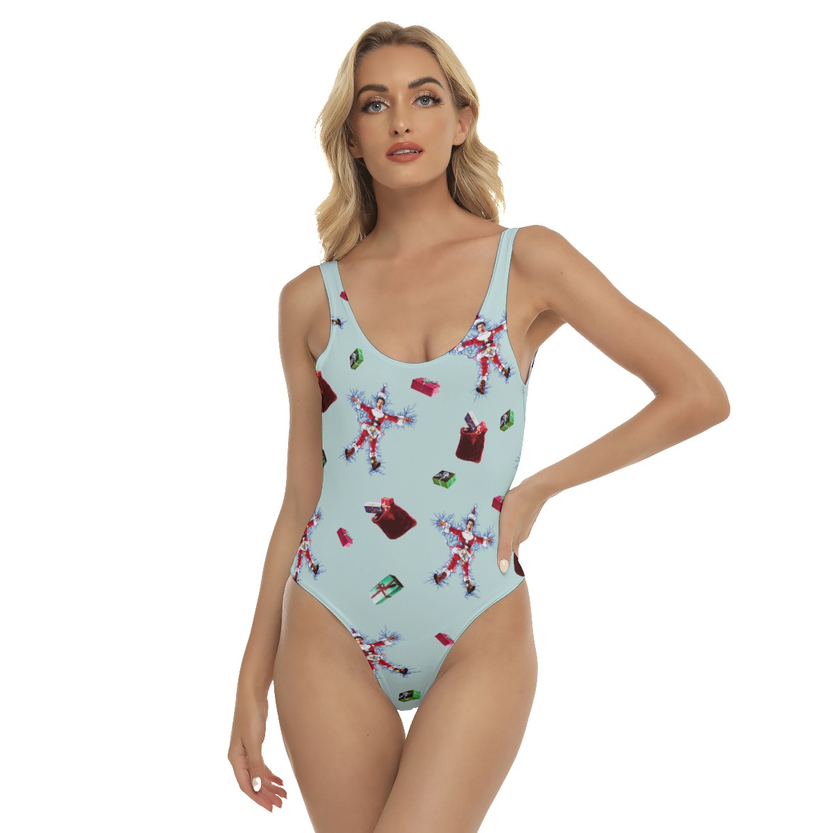Christmas Vacation Clark Griswold Hawaiian One Piece Swimsuit For Women - variant image 1