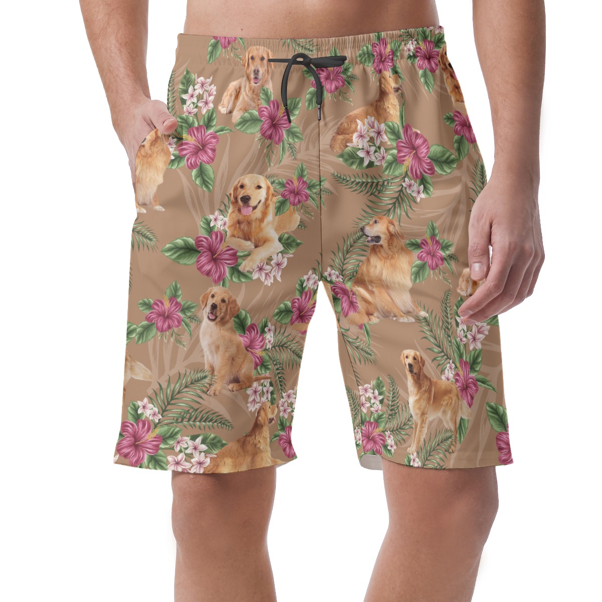 Golden Retriever Board Shorts For Men - variant image 1