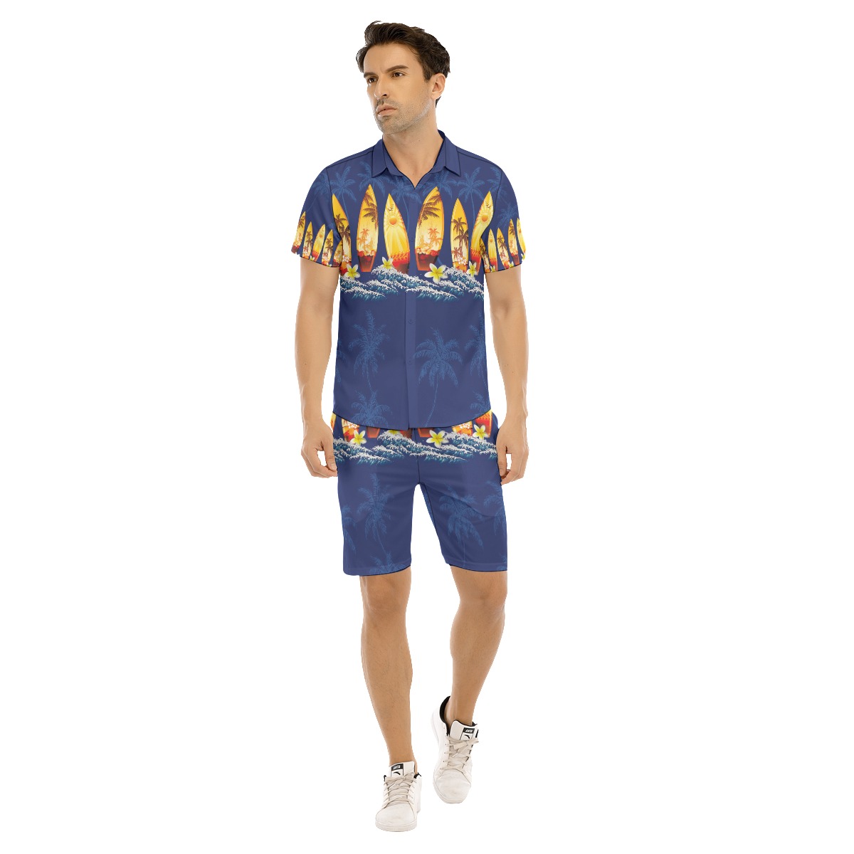 Surfboard Aloha Shirt And Shorts For Men - variant image 1