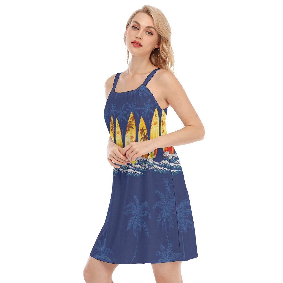 Surfboard Hawaiian Dress For Summer Party