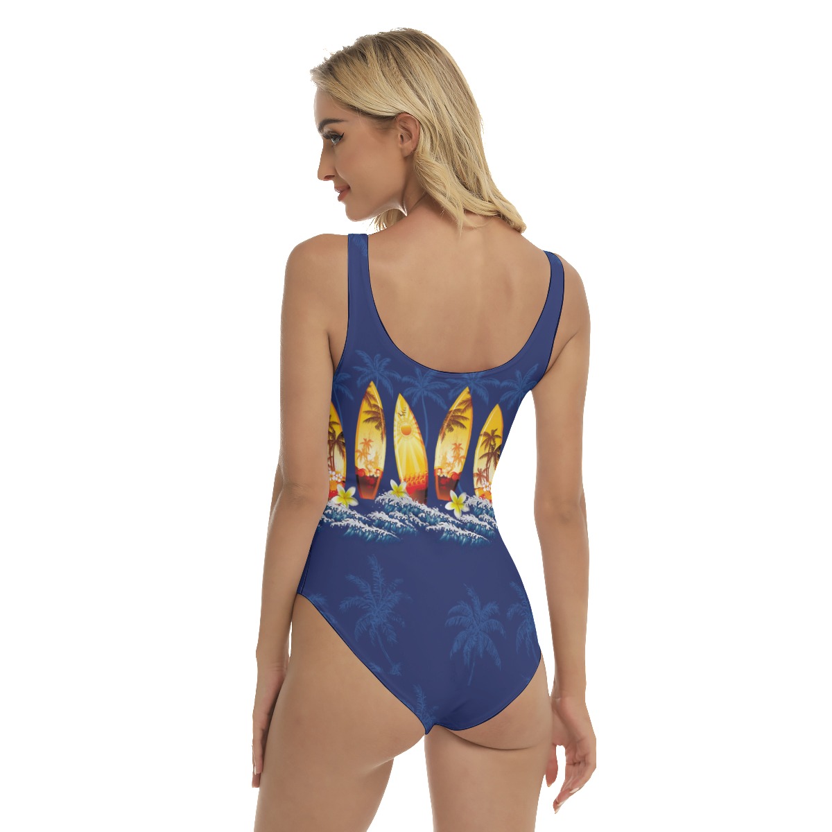 Surfing Board Hawaiian One Piece Swimsuit For Women