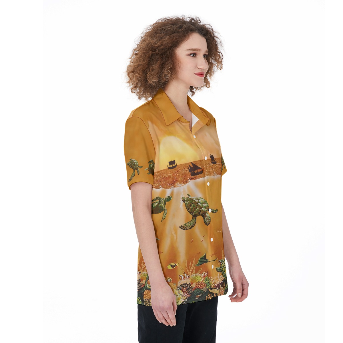 Sea life Hawaiian Shirt For Women