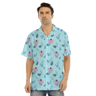 Flamingo Patriotic Hawaiian Shirt