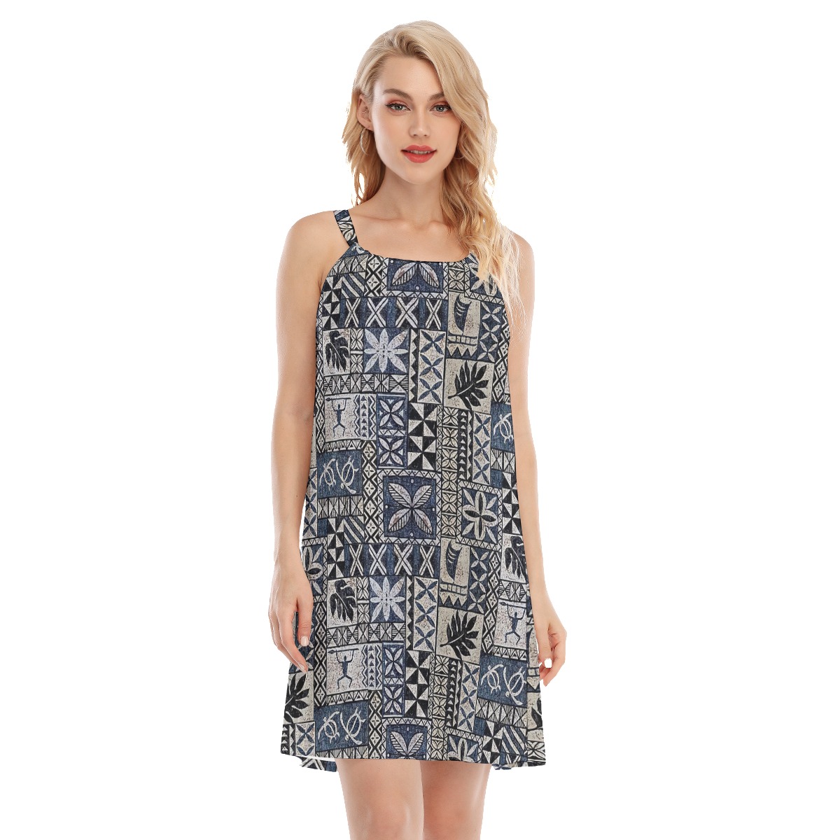 Block Honu Tapa Hawaiian Dress - variant image 1