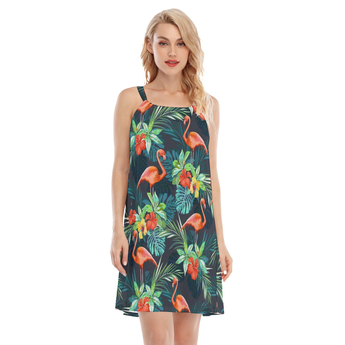 Best Tropical Flamingo Hawaiian Dress - variant image 1