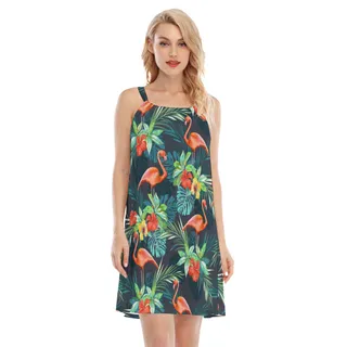 Best Tropical Flamingo Hawaiian Dress