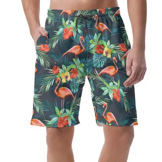 Tropical Flamingo Board Shorts For Men