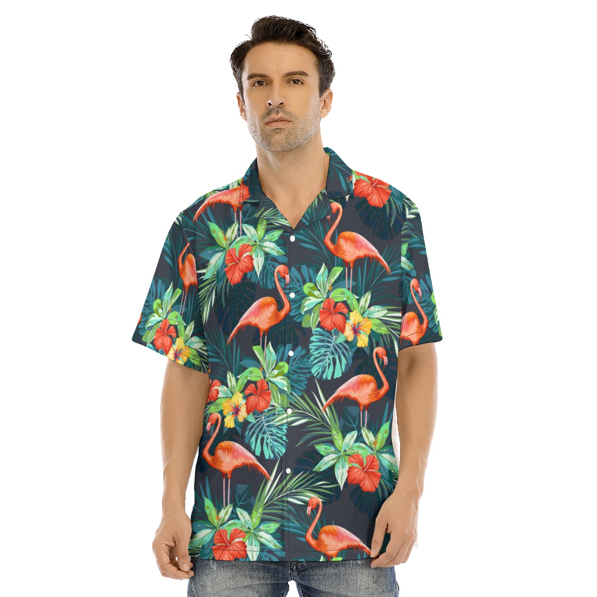 Flamingo Tropical Hawaiian Shirt - variant image 1