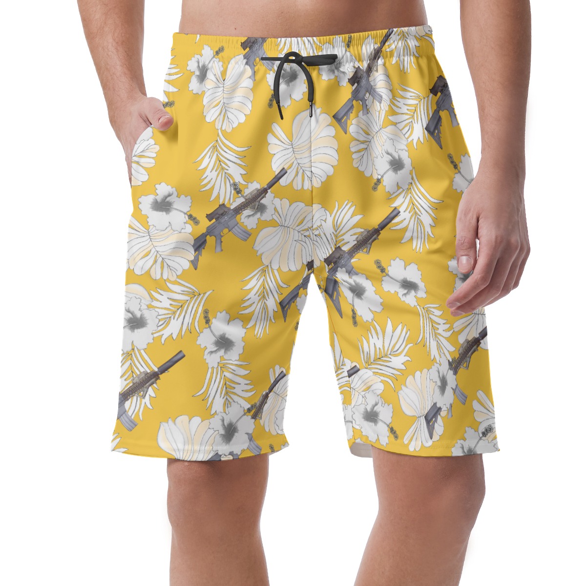 Gun Mk18 Hawaiian Beach Shorts For Men - variant image 1