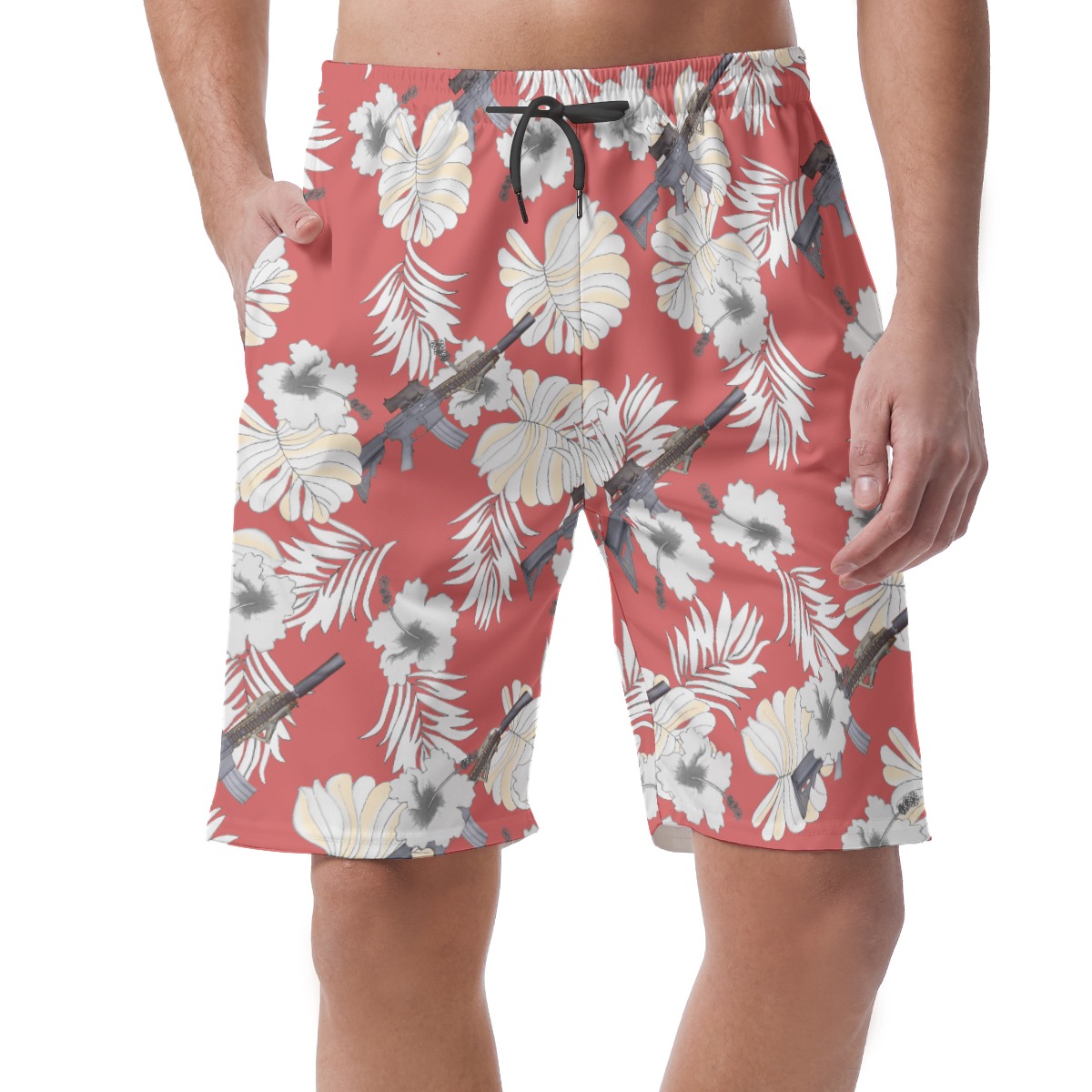 Mk18 Gun Aloha Beach Shorts For Tactical Outfit - variant image 1