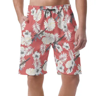 Mk18 Gun Aloha Beach Shorts For Tactical Outfit