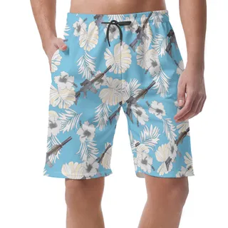MK18 Gun Tactical Hawaiian Shorts For Men