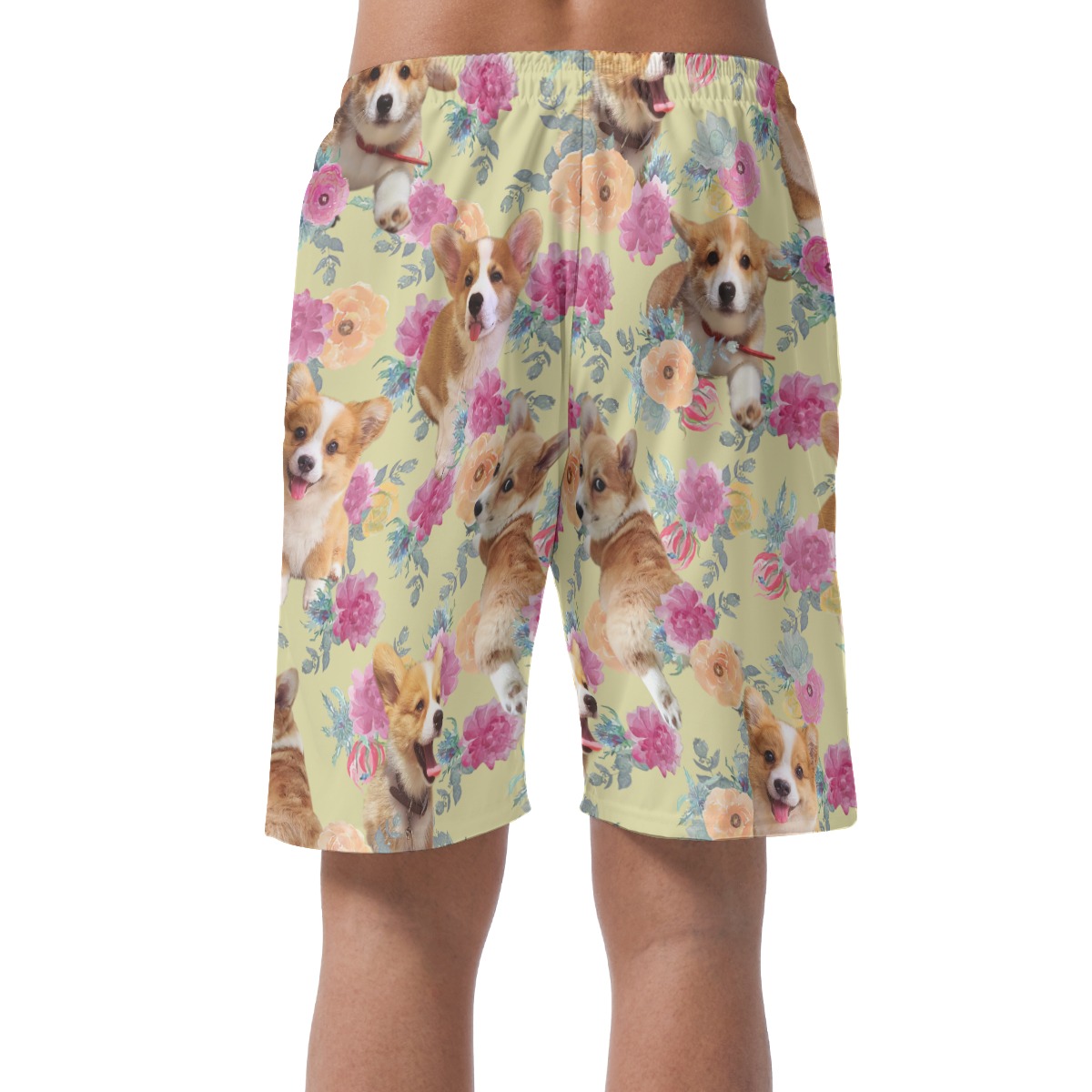 Welsh Corgi Hawaiian Board Shorts For Men
