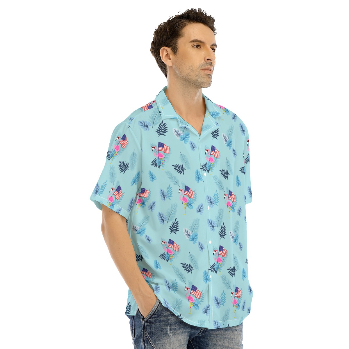 Flamingo Patriotic Hawaiian Shirt