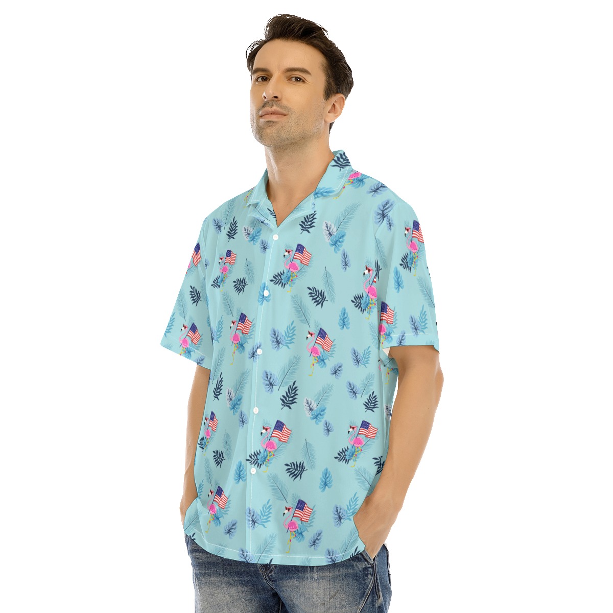 Flamingo Patriotic Hawaiian Shirt