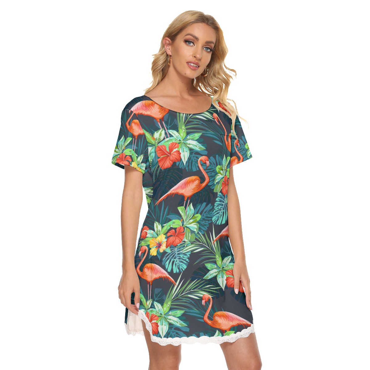 Flamingo Tropical Dress For Women