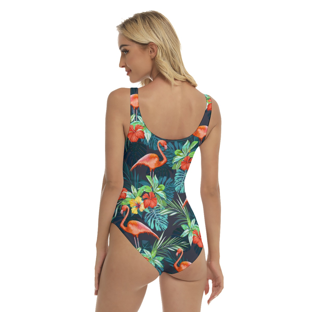 Tropical Flamingo One Piece Swimsuit For Women