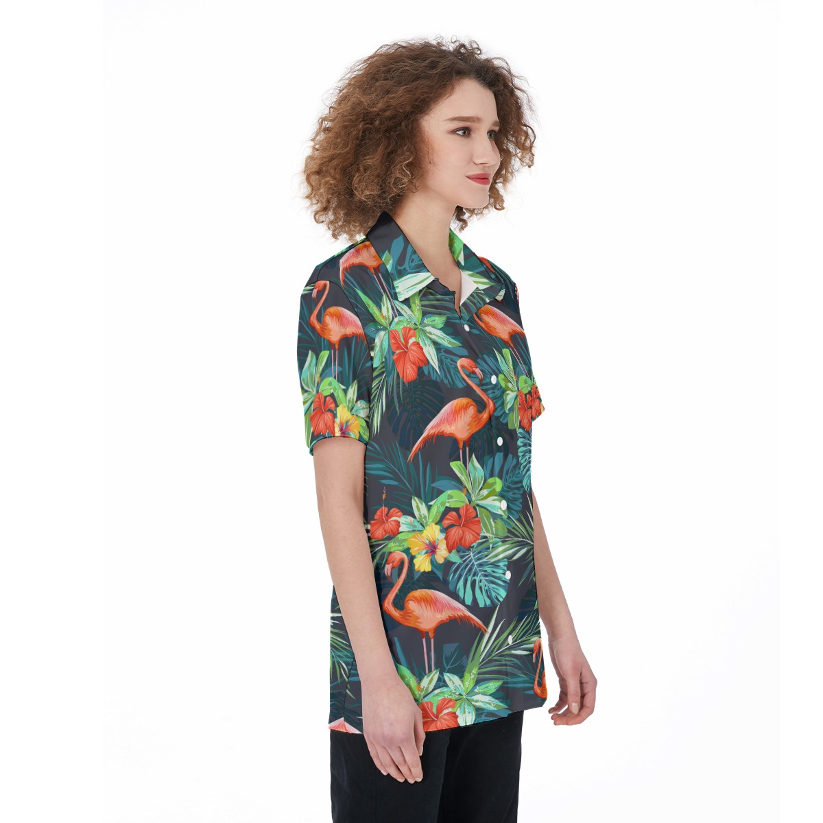 Flamingo Aloha Shirt For Women