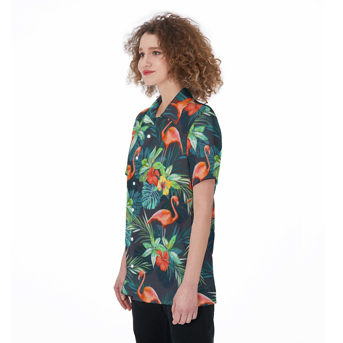 Flamingo Aloha Shirt For Women