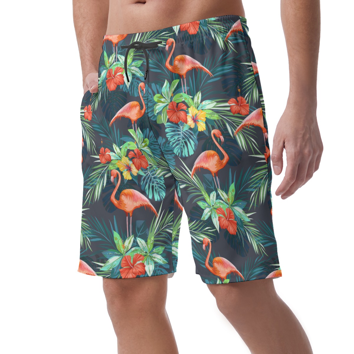 Tropical Flamingo Board Shorts For Men