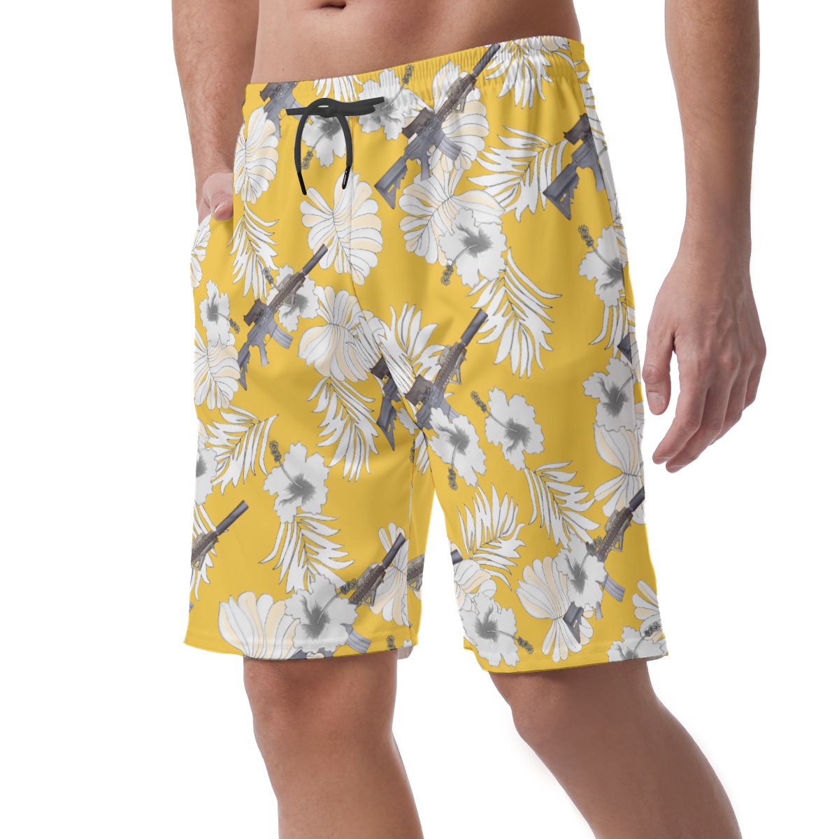 Gun Mk18 Hawaiian Beach Shorts For Men