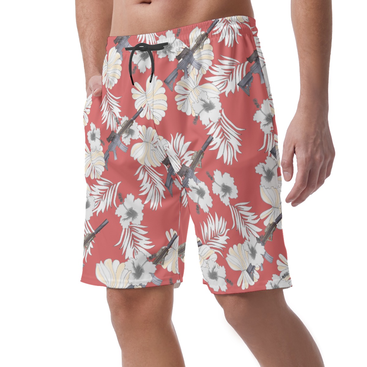 Mk18 Gun Aloha Beach Shorts For Tactical Outfit
