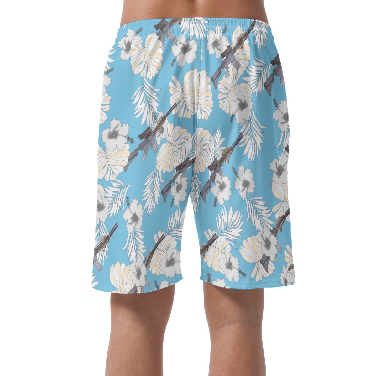 MK18 Gun Tactical Hawaiian Shorts For Men