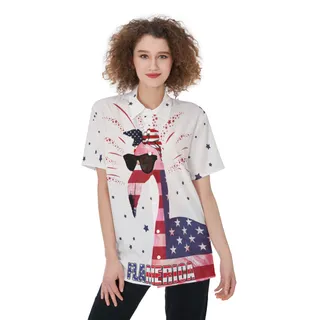 Flamingo 4th of July US Independence Day Hawaiian Shirt