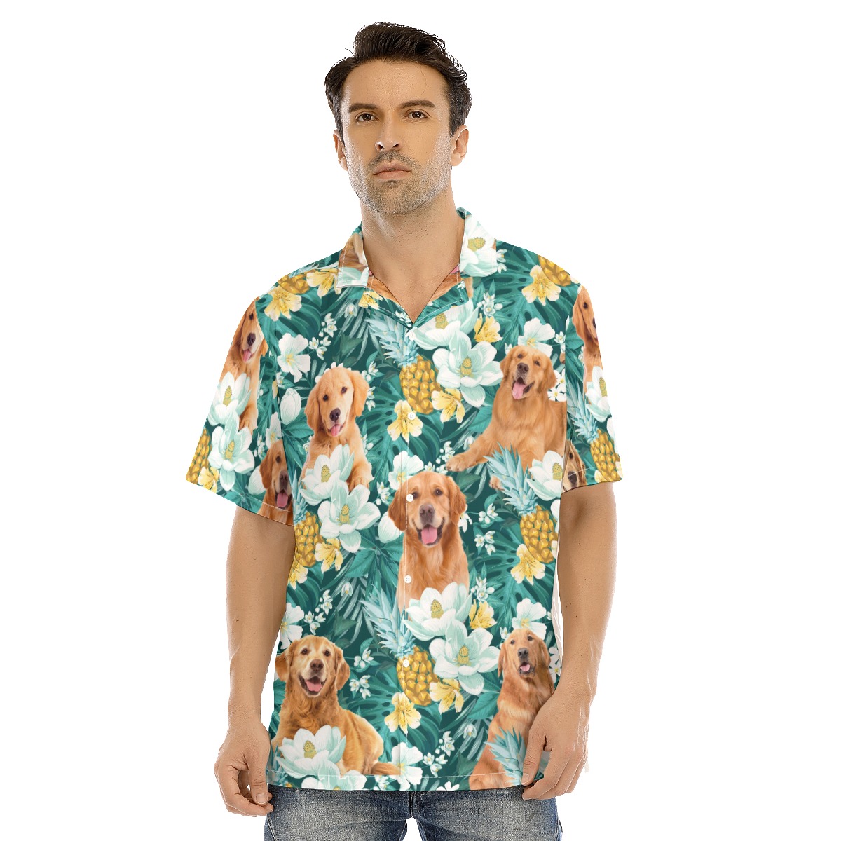 Golden Retriever Hawaiian Shirt - variant image 1