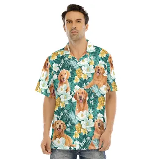 Golden Retriever Hawaiian Shirt