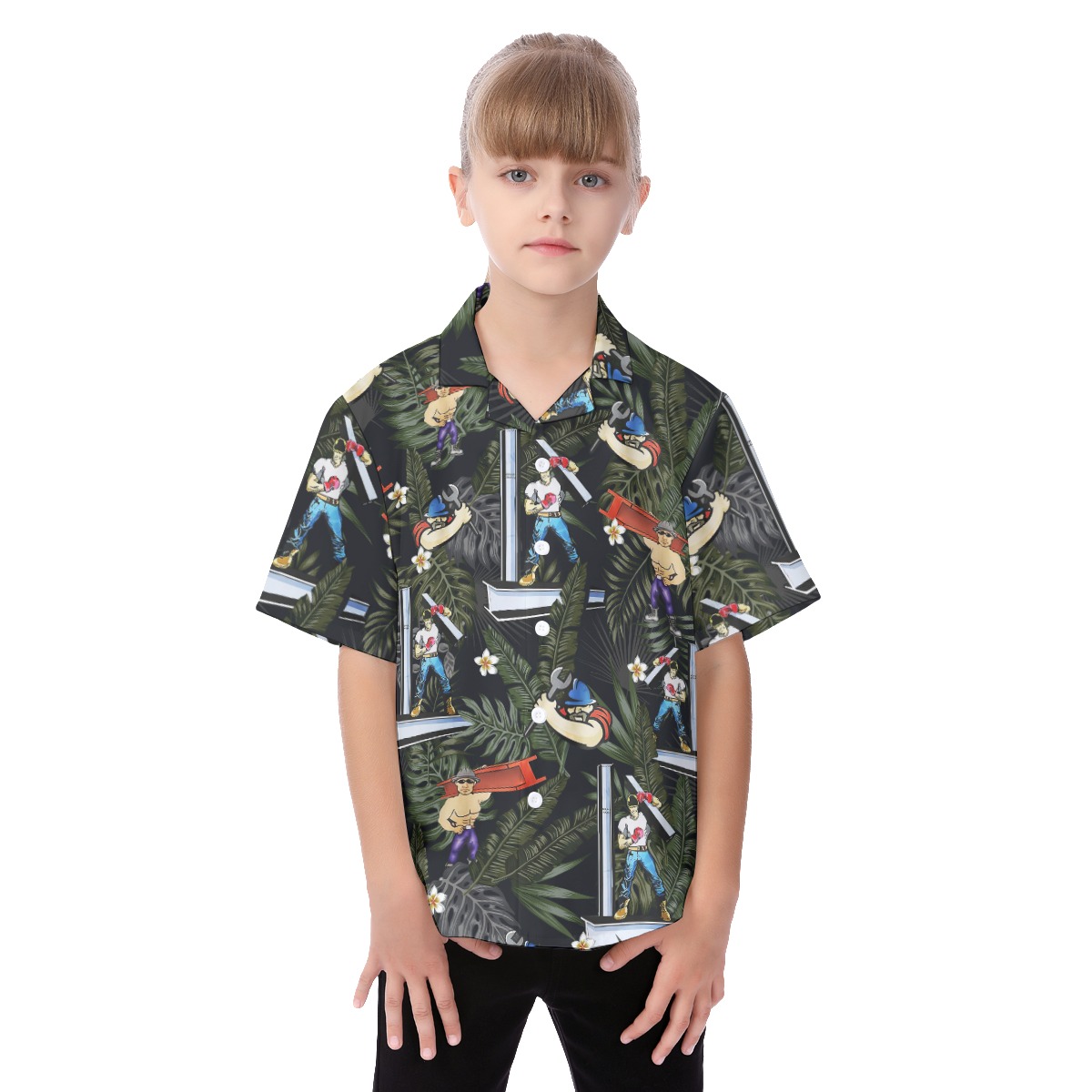 Ironworker Button Up Shirt For Kids - variant image 1