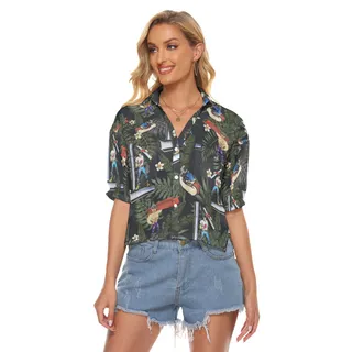Ironworker Hawaiian Crop Top For Women