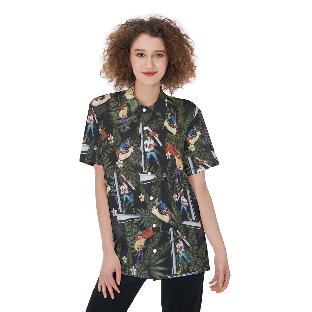 Ironworker Aloha Shirt For Women - variant image 1