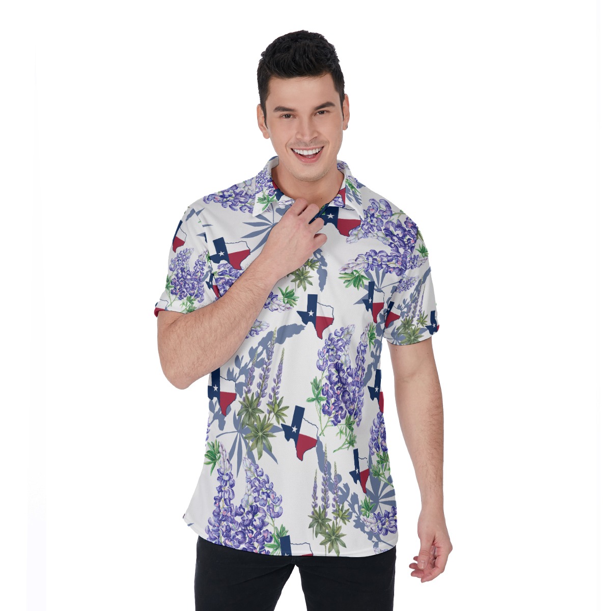 Don't Mess With Texas Hawaiian Polo Shirt - variant image 1