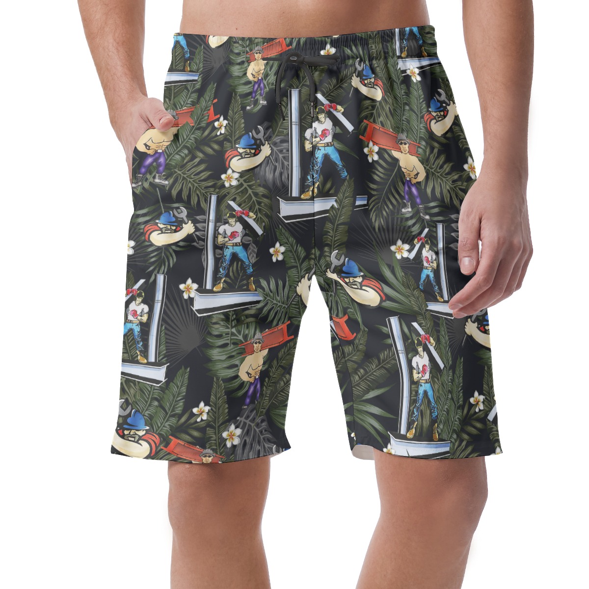 Hawaiian Short Friday Constrcution For Summer - variant image 1