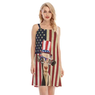 Hawaiian Goat 4th Of July Aloha Dress For Women